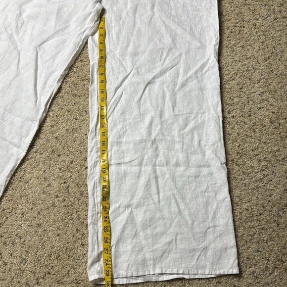 Flax Large linen wide leg pants size Large next to new - Picture 4 of 8